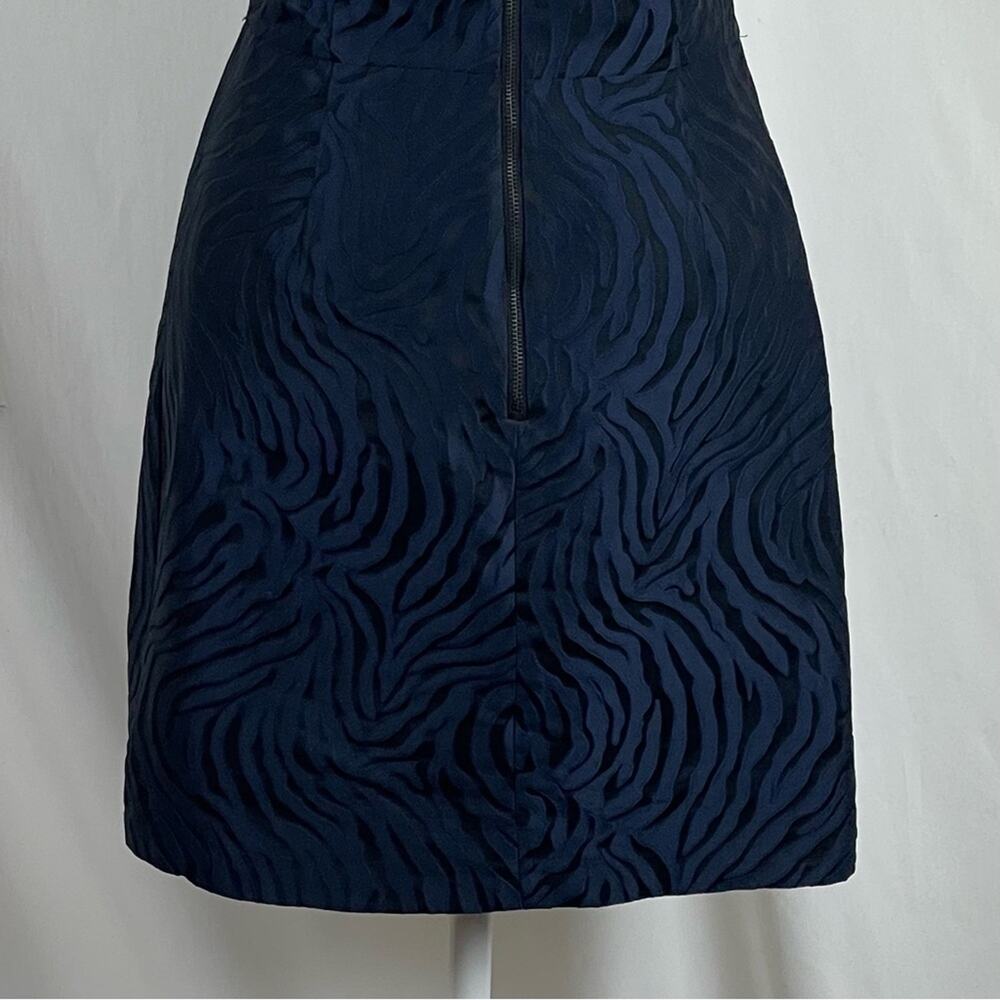 Banana Republic Black Navy Zebra Print Feminine Date Night Dress NWOT Size 6 - Picture 8 of 14